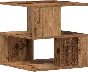 vidaXL Stolik boczny Stare drewno Drewno 40x40x40 cm Przechowywanie 3