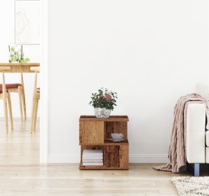 vidaXL Stolik boczny Stare drewno Drewno 40x40x40 cm Przechowywanie 4