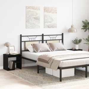 Stoliki nocne vidaXL Zestaw 2 Czarny dąb Drewno inżynieryjne 40x30x40 4