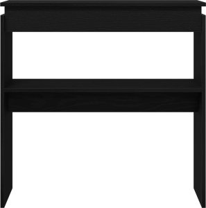 vidaXL Stół konsolowy Czarny dąb Drewno 80 x 30 x 80 cm 6