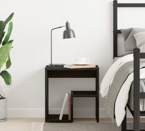 Stoliki nocne vidaXL Czarny dąb Drewno inżynieryjne 40 x 30 x 40 cm 4