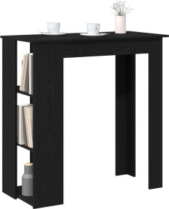 vidaXL Stół Barowy Czarny Dąb Drewno Średni Stół Barowy Prostokątny 2