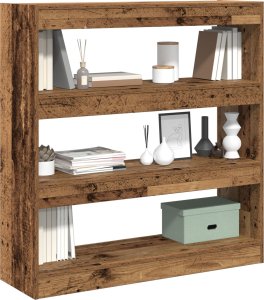 vidaXL Szafka książkowa Stare drewno 100x30x103.2 2