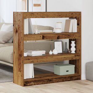 vidaXL Szafka książkowa Stare drewno 100x30x103.2 4