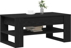 vidaXL Stolik Kawowy Czarny Dąb 2