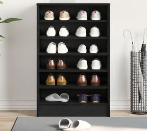 vidaXL Kabinet na buty Czarny dąb 4