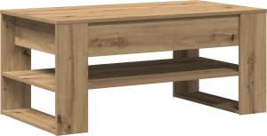 vidaXL Stolik kawowy Lite drewno dębowe Średni Stolik kawowy Prostokątny 3