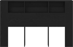 vidaXL zagłówek Czarny dąb Drewno inżynieryjne 160.1*18.8*104.5 cm 6