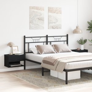 vidaXL Ścienny szafka nocna Czarne dąb Drewno inżynieryjne 46x30x30 cm 4