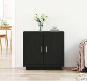 vidaXL Szafka Czarny dąb Drewno inżynieryjne Średni Bufet Prostokątny 4