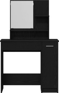 vidaXL Toaletka Czarny dąb Drewno drewnopochodne Lustro 7