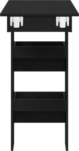 vidaXL Stół barowy Czarny dąb Drewno Standardowy Trwały Stół barowy 7