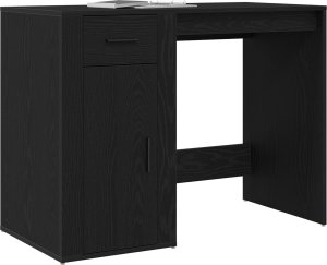 vidaXL Biurko Czarny dąb Średnie Przechowywanie 2