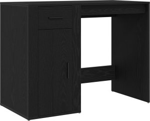 vidaXL Biurko Czarny dąb Średnie Przechowywanie 3