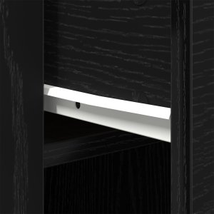 vidaXL Biurko Czarny dąb Średnie Przechowywanie 9