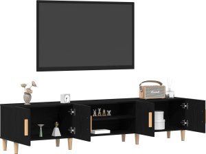 vidaXL Szafka RTV Czarny dąb Duża Szafka RTV 2