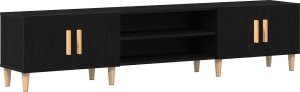 vidaXL Szafka RTV Czarny dąb Duża Szafka RTV 3