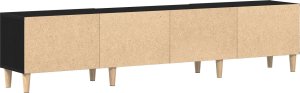 vidaXL Szafka RTV Czarny dąb Duża Szafka RTV 6