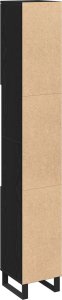vidaXL Szafka Łazienkowa Czarny dąb Wysoka 6