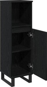 vidaXL Szafka łazienkowa Czarny dąb Średnia 5