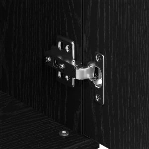 vidaXL Komoda Czarny dąb, metal Średni 9