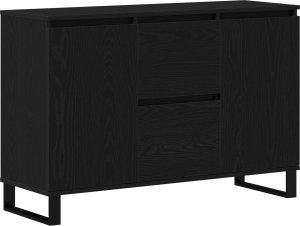 vidaXL Szafka Czarny dąb MDF z fornirem z czarnego dębu Średni 3