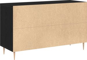 vidaXL Sideboard Czarny dąb Lite drewno dębowe Średni 6