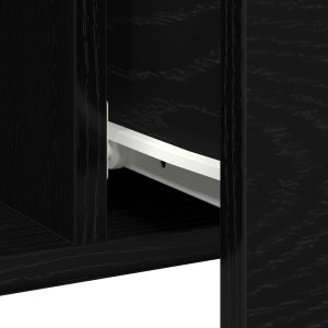 vidaXL Sideboard Czarny dąb Lite drewno dębowe Średni 10