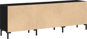 vidaXL Szafka RTV Czarny dąb Drewno inżynieryjne Standard Magazyn 5