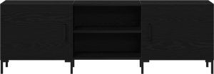 vidaXL Szafka RTV Czarny dąb Drewno inżynieryjne Standard Magazyn 6