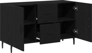 vidaXL Szafka Czarny Dąb Drewno 100 cm szerokości Bufet Prostokątny 5