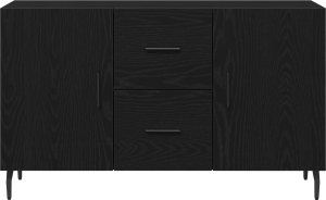vidaXL Szafka Czarny Dąb Drewno 100 cm szerokości Bufet Prostokątny 7