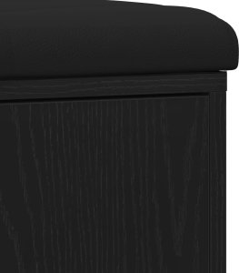 vidaXL Ławka na buty Czarny dąb Płyta wiórowa, Poliester Średni 9