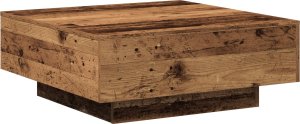 vidaXL Stolik kawowy Stare drewno Lite drewno 80 x 80 x 31 cm Prosty 2