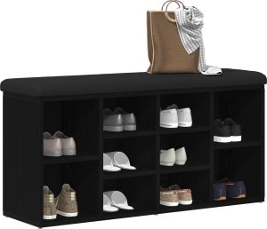 vidaXL Ławka do przechowywania Czarny dąb Drewno kompozytowe, pianka 2