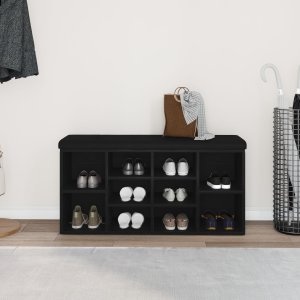 vidaXL Ławka do przechowywania Czarny dąb Drewno kompozytowe, pianka 4