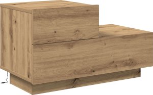 vidaXL Stolik nocny Rzemieślniczy dąb Kompaktowy 3