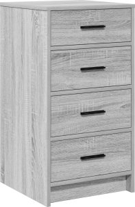 vidaXL Szary Sonoma Drewno inżynieryjne Średni Szafka Prostokątna 3