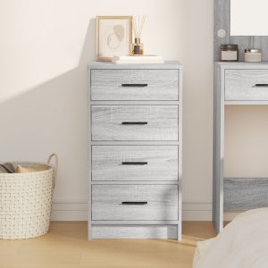 vidaXL Szary Sonoma Drewno inżynieryjne Średni Szafka Prostokątna 4