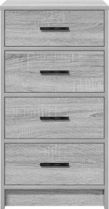 vidaXL Szary Sonoma Drewno inżynieryjne Średni Szafka Prostokątna 7