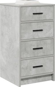 vidaXL Betonowa szara Drewno inżynieryjne Szafka boczna Prostokątna 2