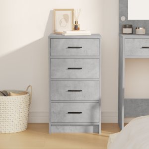 vidaXL Betonowa szara Drewno inżynieryjne Szafka boczna Prostokątna 4