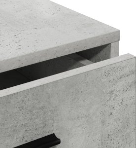 vidaXL Betonowa szara Drewno inżynieryjne Szafka boczna Prostokątna 10