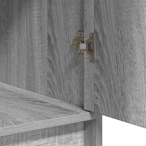 vidaXL Szary Sonoma Drewno inżynieryjne Kompaktowy Szafka bufetowa 10