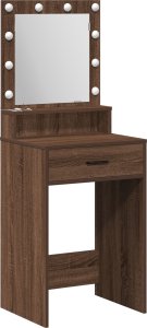 vidaXL Brązowy dąb Płyta MDF 50 x 41 x 135 cm Lustro Toaletka 3