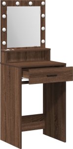 vidaXL Brązowy dąb Płyta MDF 50 x 41 x 135 cm Lustro Toaletka 4