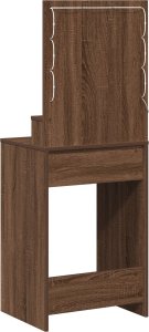 vidaXL Brązowy dąb Płyta MDF 50 x 41 x 135 cm Lustro Toaletka 7