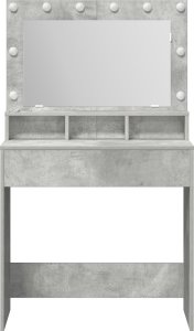 vidaXL Szary betonowy Płyta wiórowa 79 x 41 x 135 cm Toaletka 4