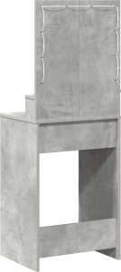 vidaXL Betonowa szarość Płyta wiórowa 50 x 41 x 135 cm Lustro 7