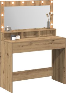 vidaXL Dąb rzemieślniczy Drewno inżynieryjne 100 x 41 x 135 cm Lustro 2